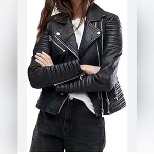 Zara Black Leather Jacket
